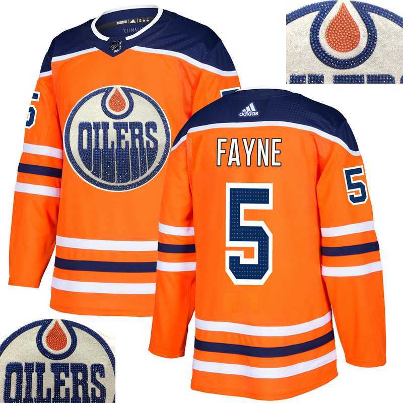 Oilers #5 Fayne Orange With Special Glittery Logo Adidas Jersey,We sell and wholesale Oilers #5 Fayne Orange With Special Glittery Logo Adidas Jersey on line form chian!